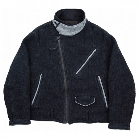 SASHIKO GREASE JACKET BLACK -SIZE XL - film 
